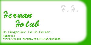 herman holub business card